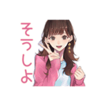 ガーリー女子の週末ご褒美タイム♡（個別スタンプ：18）