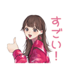 ガーリー女子の週末ご褒美タイム♡（個別スタンプ：28）
