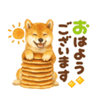 優しい水彩画♡柴犬スタンプ（個別スタンプ：6）