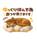 優しい水彩画♡柴犬スタンプ（個別スタンプ：20）