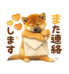 優しい水彩画♡柴犬スタンプ（個別スタンプ：31）
