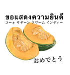 国産かぼちゃ 【タイ語】（個別スタンプ：15）