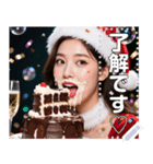 【Xmas】サンタお姉さん♡情報量多め（個別スタンプ：3）