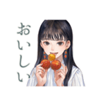 清楚な女の子の秋スタンプ（個別スタンプ：26）