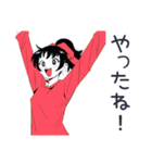 ポニテ女子★元気応援スタンプ（個別スタンプ：40）