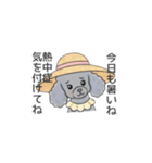 トイプードル グレー（長文の日常会話）（個別スタンプ：32）