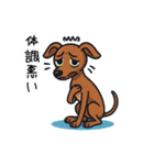 たまに二足歩行になるイタグレ(茶)（個別スタンプ：18）