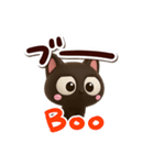 小さい黒猫☆3D【英語付】（個別スタンプ：22）