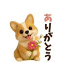 【秋冬】ふわもこコーギーの気持ち便（個別スタンプ：5）