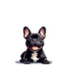 言葉なしリアクションで伝える フレブル 黒（個別スタンプ：5）