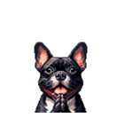 言葉なしリアクションで伝える フレブル 黒（個別スタンプ：9）