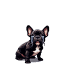 言葉なしリアクションで伝える フレブル 黒（個別スタンプ：32）