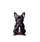 言葉なしリアクションで伝える フレブル 黒（個別スタンプ：33）