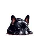 言葉なしリアクションで伝える フレブル 黒（個別スタンプ：36）