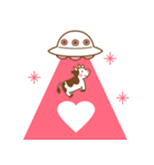 飛び出す！牛とUFOのポップアップ スタンプ（個別スタンプ：20）