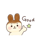 ティラミスうさぎとモンブランいぬ（個別スタンプ：3）