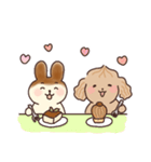ティラミスうさぎとモンブランいぬ（個別スタンプ：30）