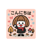 ミニキャラの日常【秋冬】（個別スタンプ：3）