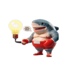 ボクシングサメの感情コントロール失敗中,（個別スタンプ：5）