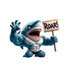 ボクシングサメの感情コントロール失敗中,（個別スタンプ：6）