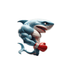 ボクシングサメの感情コントロール失敗中,（個別スタンプ：7）