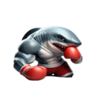 ボクシングサメの感情コントロール失敗中,（個別スタンプ：8）