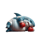 ボクシングサメの感情コントロール失敗中,（個別スタンプ：9）