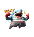 ボクシングサメの感情コントロール失敗中,（個別スタンプ：10）
