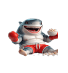 ボクシングサメの感情コントロール失敗中,（個別スタンプ：11）