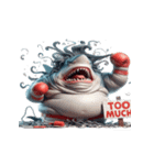 ボクシングサメの感情コントロール失敗中,（個別スタンプ：12）