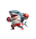 ボクシングサメの感情コントロール失敗中,（個別スタンプ：16）