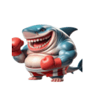 ボクシングサメの感情コントロール失敗中,（個別スタンプ：17）