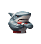 ボクシングサメの感情コントロール失敗中,（個別スタンプ：20）