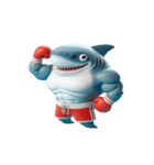ボクシングサメの感情コントロール失敗中,（個別スタンプ：22）