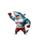 ボクシングサメの感情コントロール失敗中,（個別スタンプ：23）