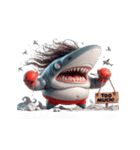 ボクシングサメの感情コントロール失敗中,（個別スタンプ：24）