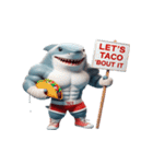 ボクシングサメの感情コントロール失敗中,（個別スタンプ：25）