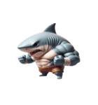 ボクシングサメの感情コントロール失敗中,（個別スタンプ：26）