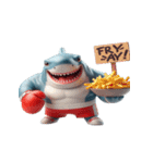 ボクシングサメの感情コントロール失敗中,（個別スタンプ：27）