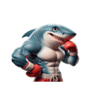 ボクシングサメの感情コントロール失敗中,（個別スタンプ：28）