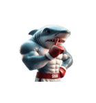 ボクシングサメの感情コントロール失敗中,（個別スタンプ：29）