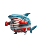 ボクシングサメの感情コントロール失敗中,（個別スタンプ：32）