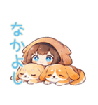 もふもふ犬耳パーカーの女の子（個別スタンプ：27）