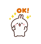可愛いずっと使えるうさぎ日常挨拶スタンプ（個別スタンプ：5）