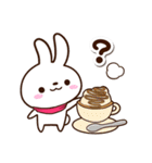 小さい白うさ【カフェ】（個別スタンプ：7）