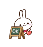 小さい白うさ【カフェ】（個別スタンプ：8）