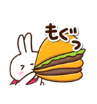 小さい白うさ【カフェ】（個別スタンプ：10）