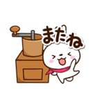 小さい白うさ【カフェ】（個別スタンプ：21）