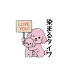 テンション高めのトイプードル（個別スタンプ：35）