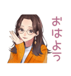 メガネガールのそっと応援♡（個別スタンプ：2）